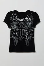 Rhinestone Fitted T-Shirt