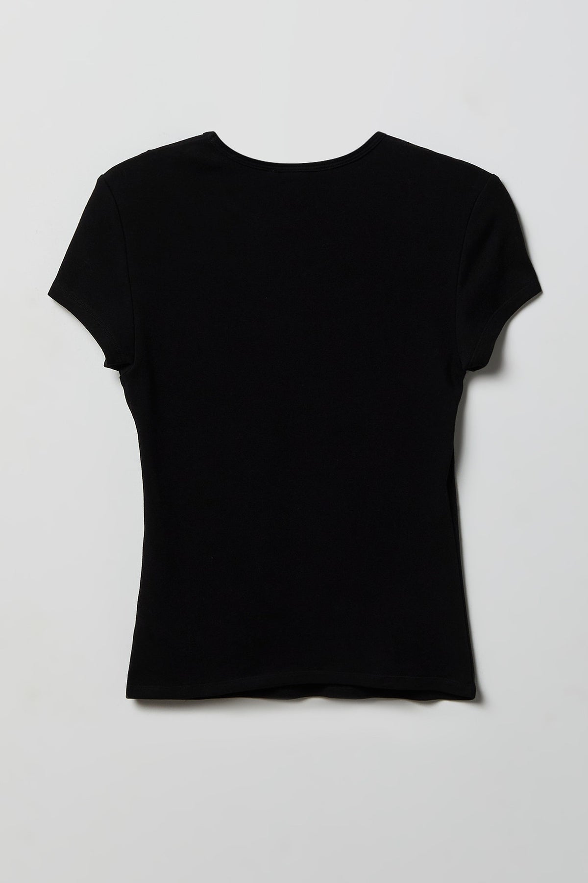 Alt View 2. Rhinestone Fitted T-Shirt - Black