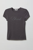 Rhinestone Fitted T-Shirt