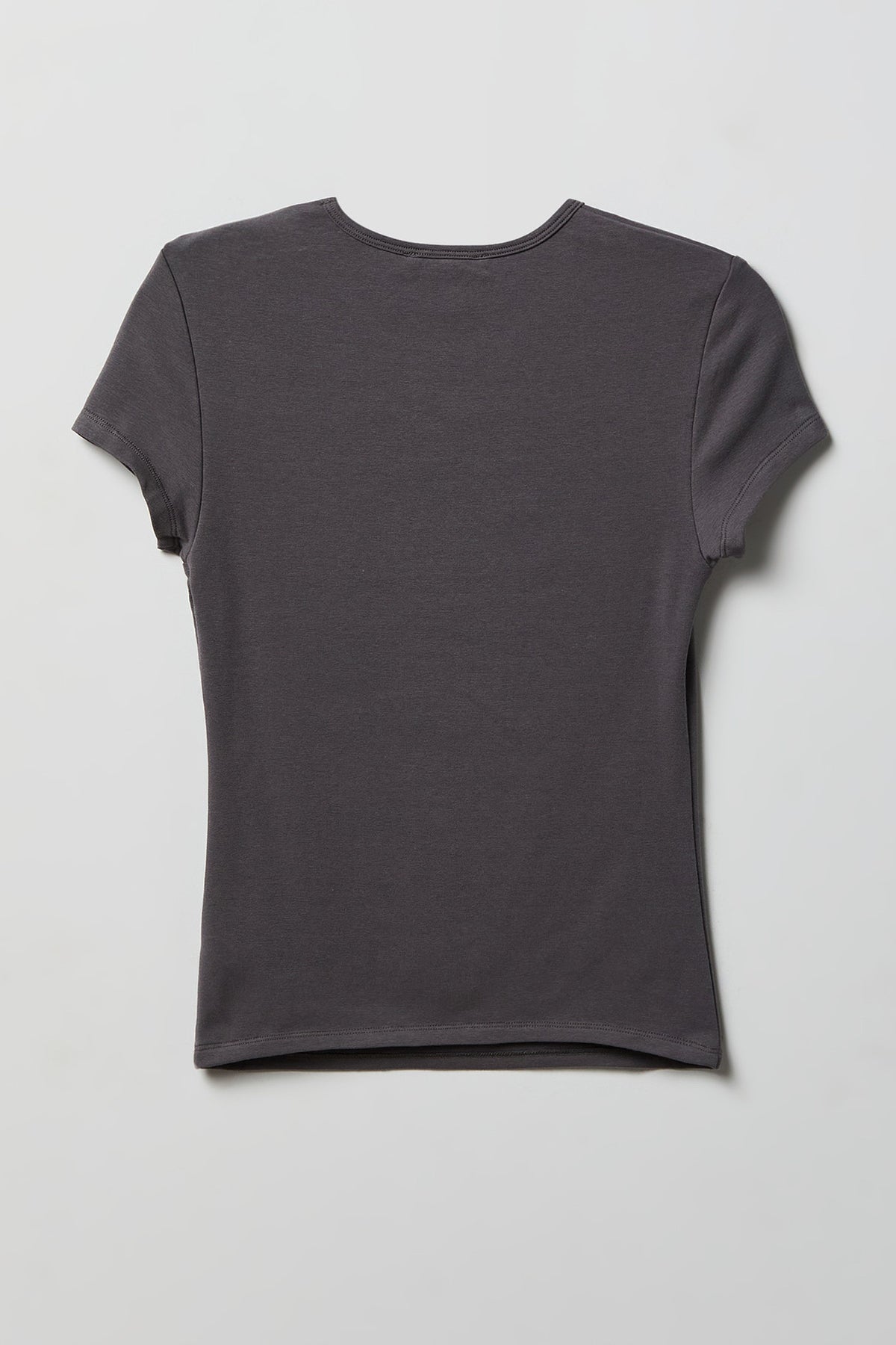 Alt View 2. Rhinestone Fitted T-Shirt - Dark Grey
