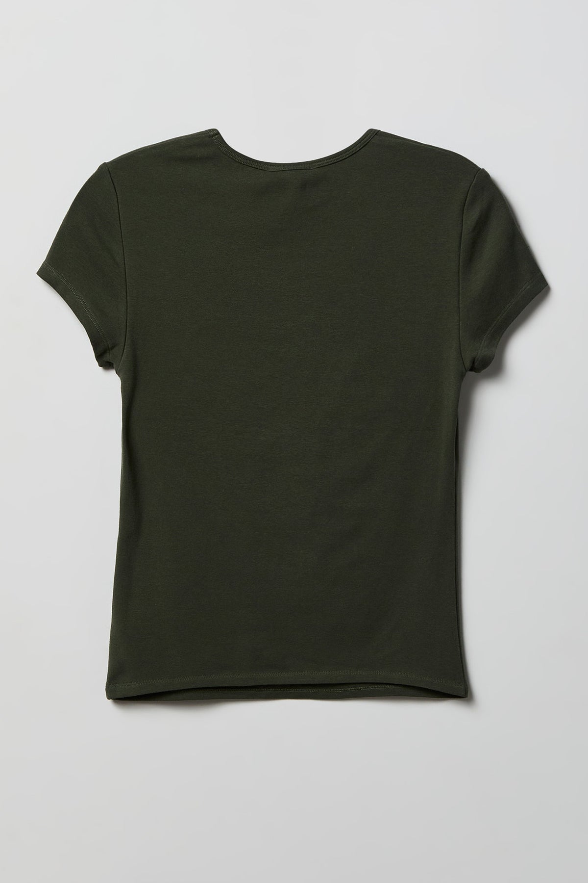 Alt View 2. Rhinestone Fitted T-Shirt - Dark Green