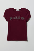 Rhinestone Fitted T-Shirt