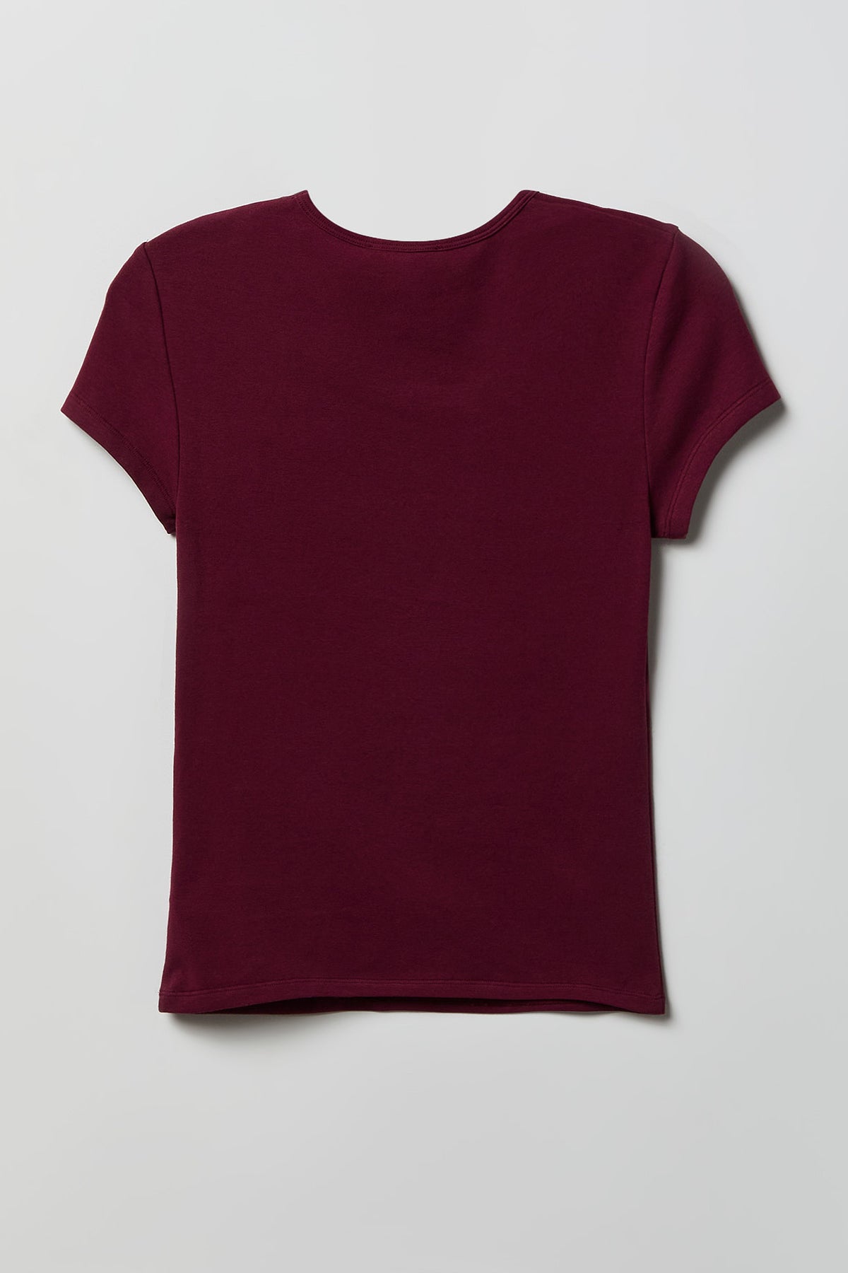 Alt View 2. Rhinestone Fitted T-Shirt - Burgundy