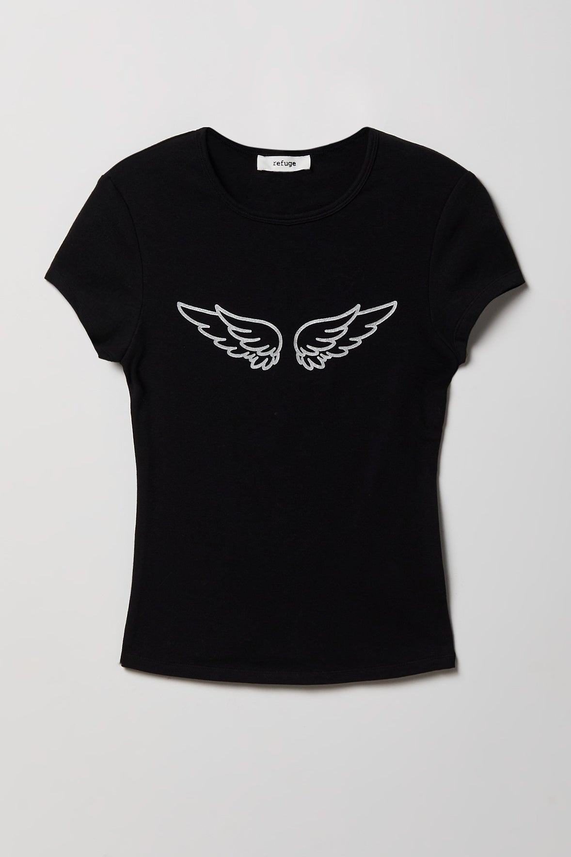 Graphic Fitted T-Shirt - Black
