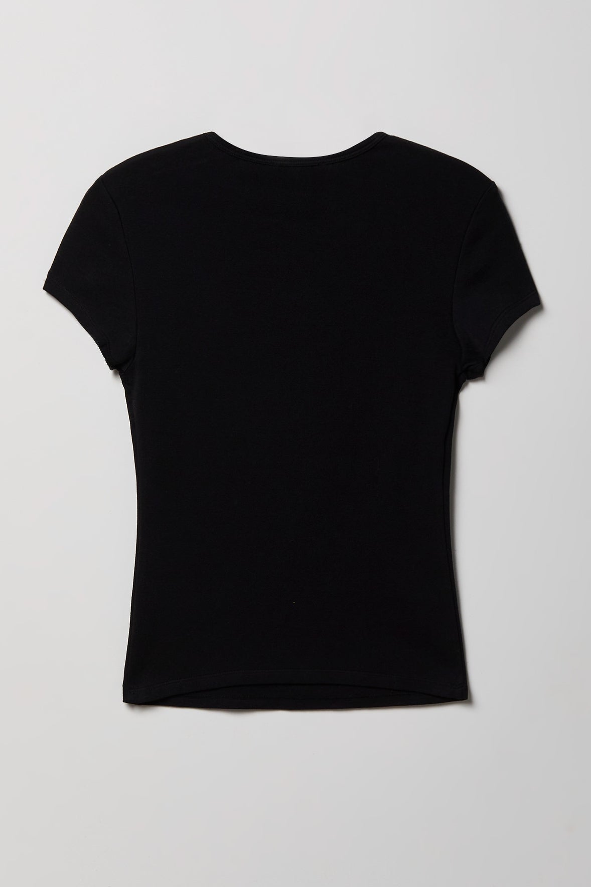Alt View 2. Graphic Fitted T-Shirt - Black