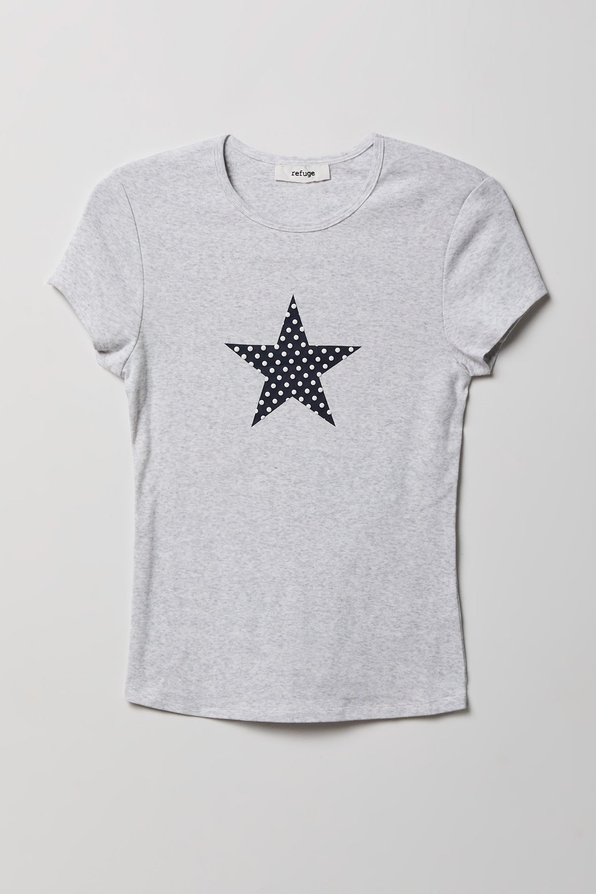 Graphic Fitted T-Shirt - Heather Grey