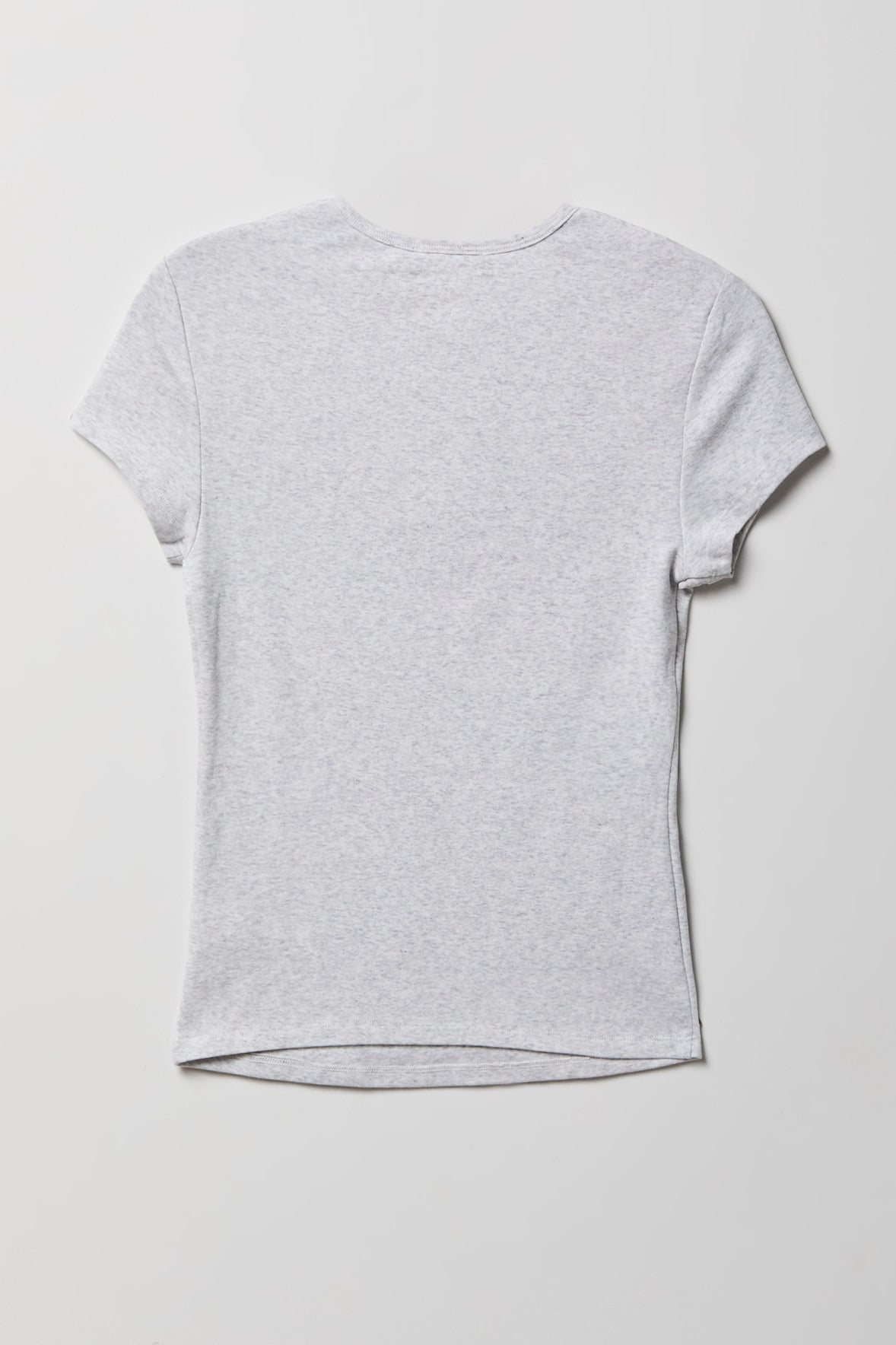 Alt View 2. Graphic Fitted T-Shirt - Heather Grey
