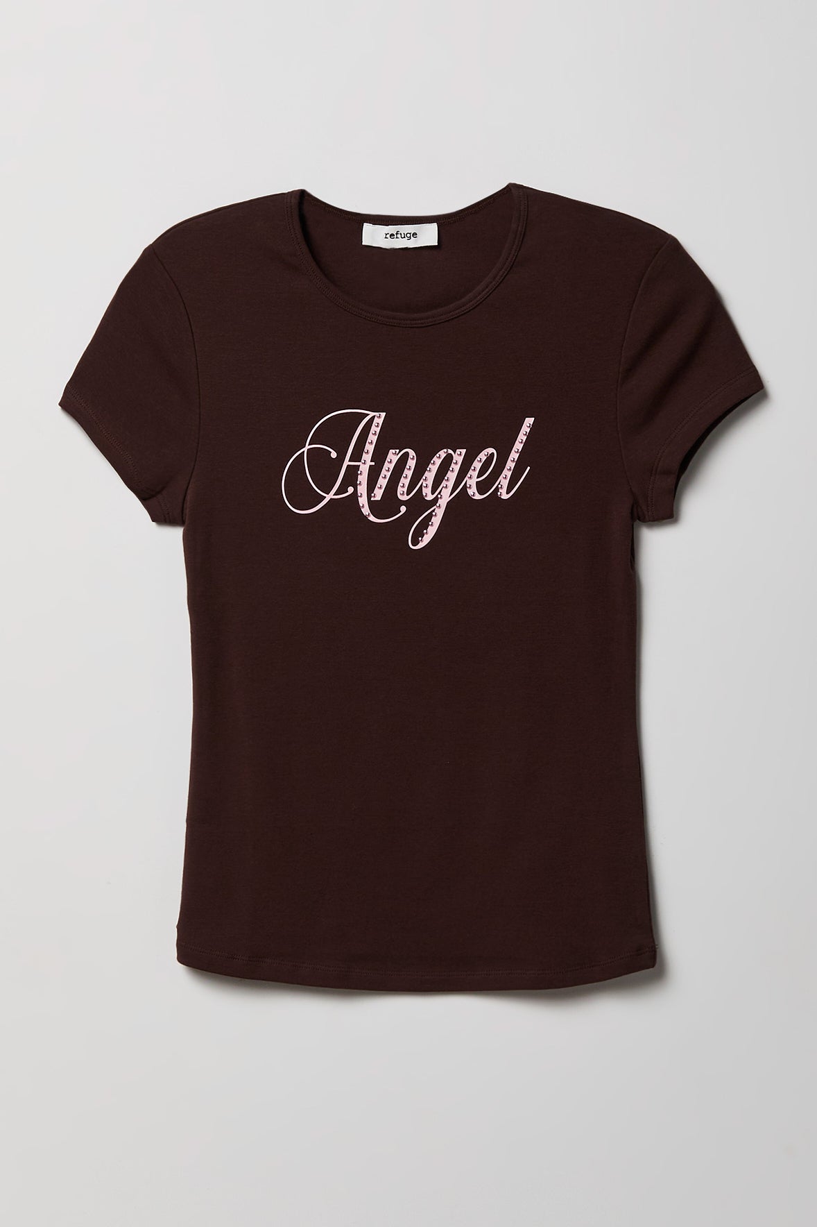 Graphic Fitted T-Shirt - Brown