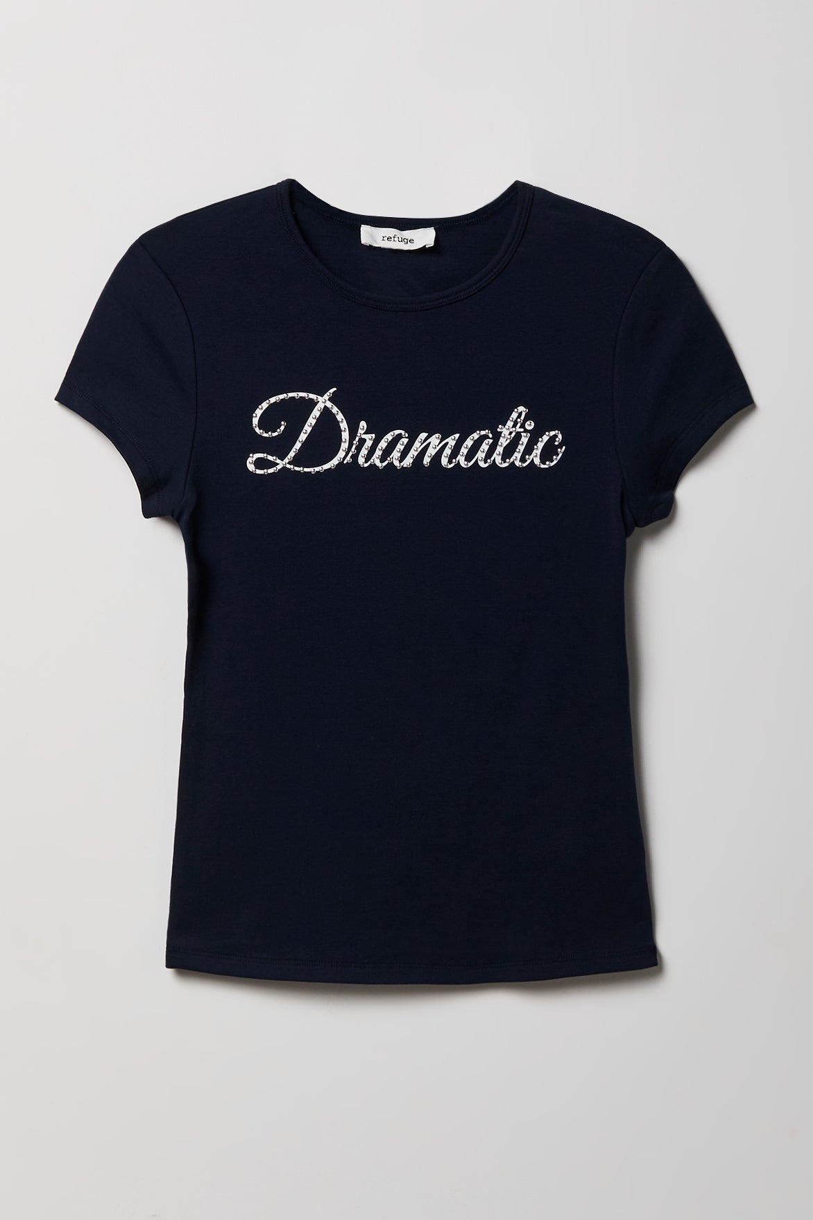 Graphic Fitted T-Shirt - Navy