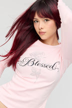 Graphic Fitted Long Sleeve Top