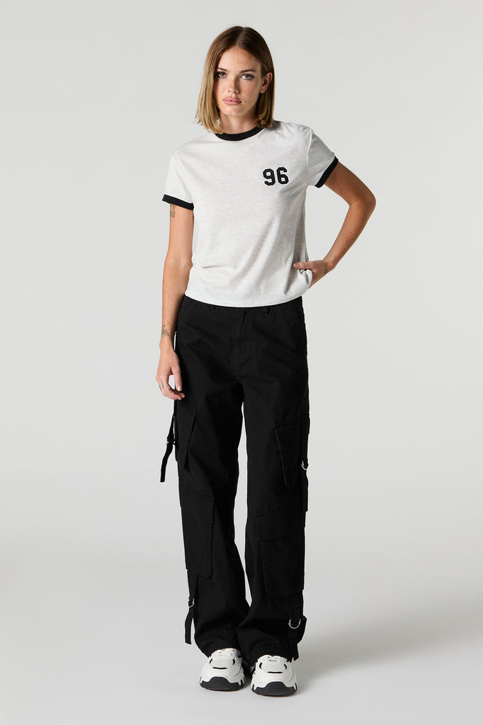 96 Graphic Sporty Ringer T-Shirt – Charlotte Russe