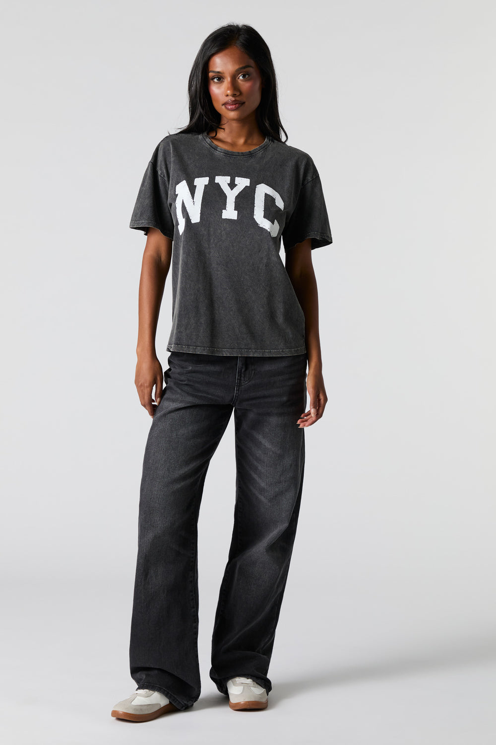 NYC Graphic Washed Boyfriend T-Shirt NYC Graphic Washed Boyfriend T-Shirt 2