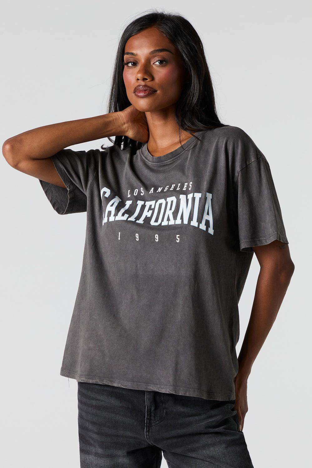 California Graphic Washed Boyfriend T-Shirt California Graphic Washed Boyfriend T-Shirt 1