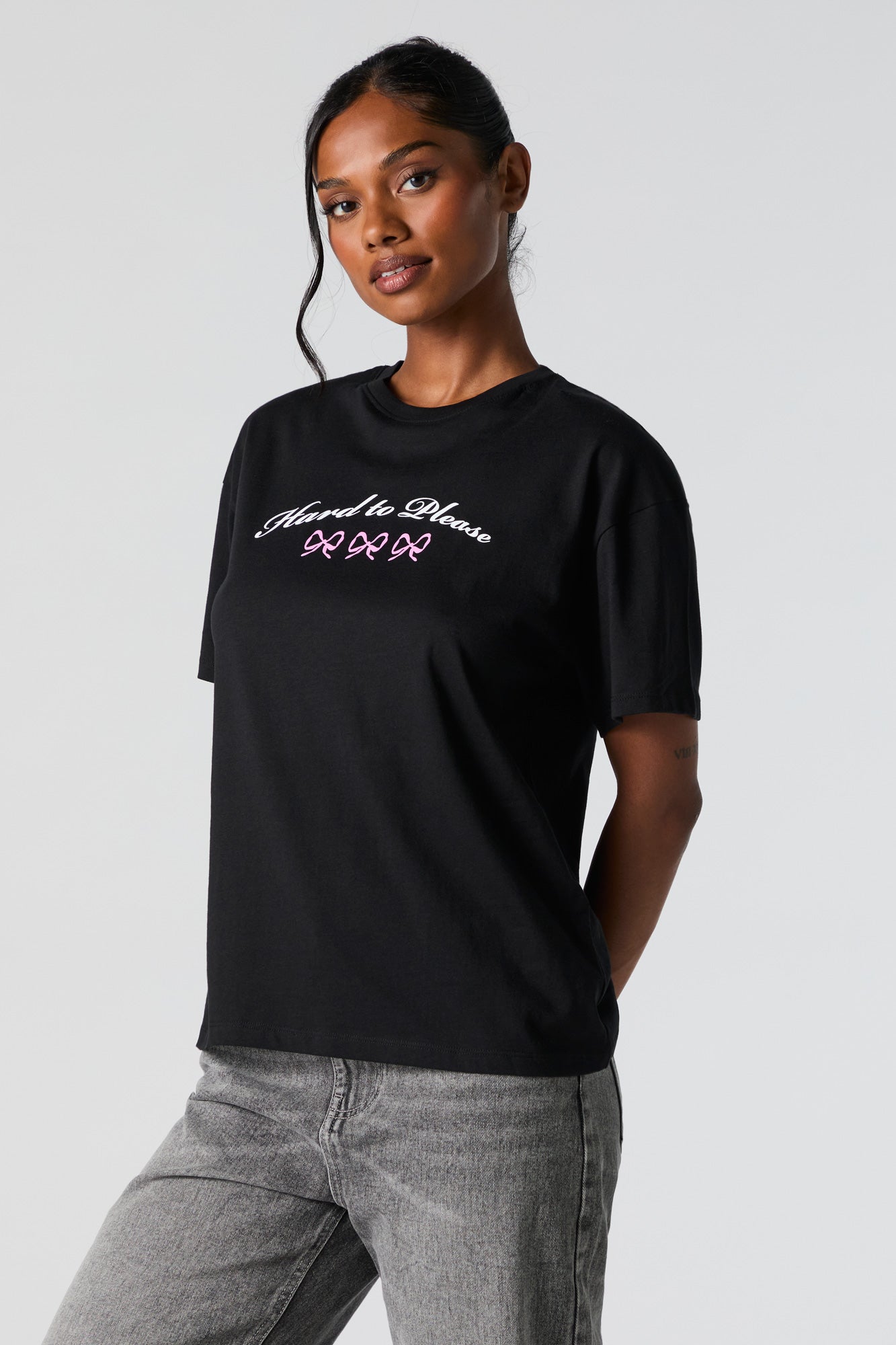 Hard to Please Graphic Boyfriend T-Shirt