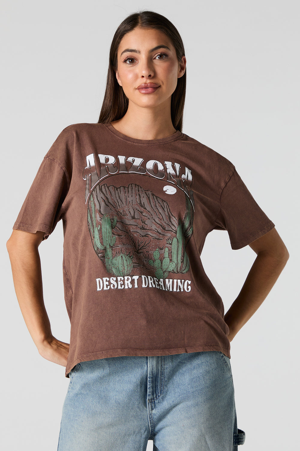 Arizona Graphic Washed Boyfriend T-Shirt Arizona Graphic Washed Boyfriend T-Shirt 1