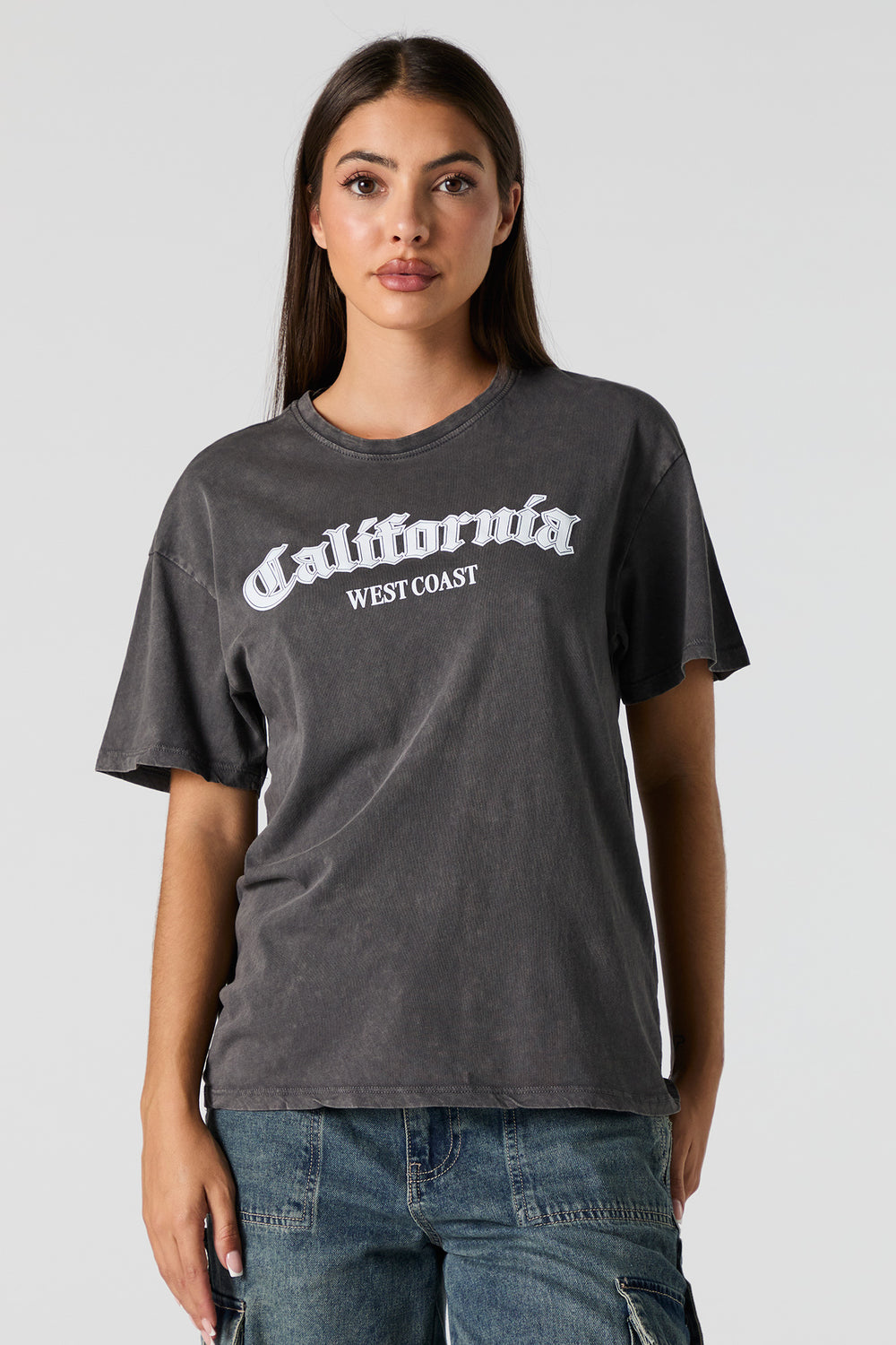 California Graphic Washed Boyfriend T-Shirt California Graphic Washed Boyfriend T-Shirt 1