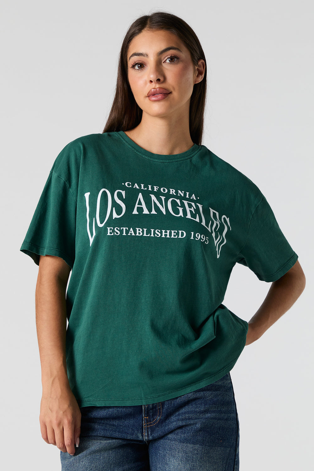 Los Angeles Est 1995 Graphic Boyfriend T-Shirt Los Angeles Est 1995 Graphic Boyfriend T-Shirt 1