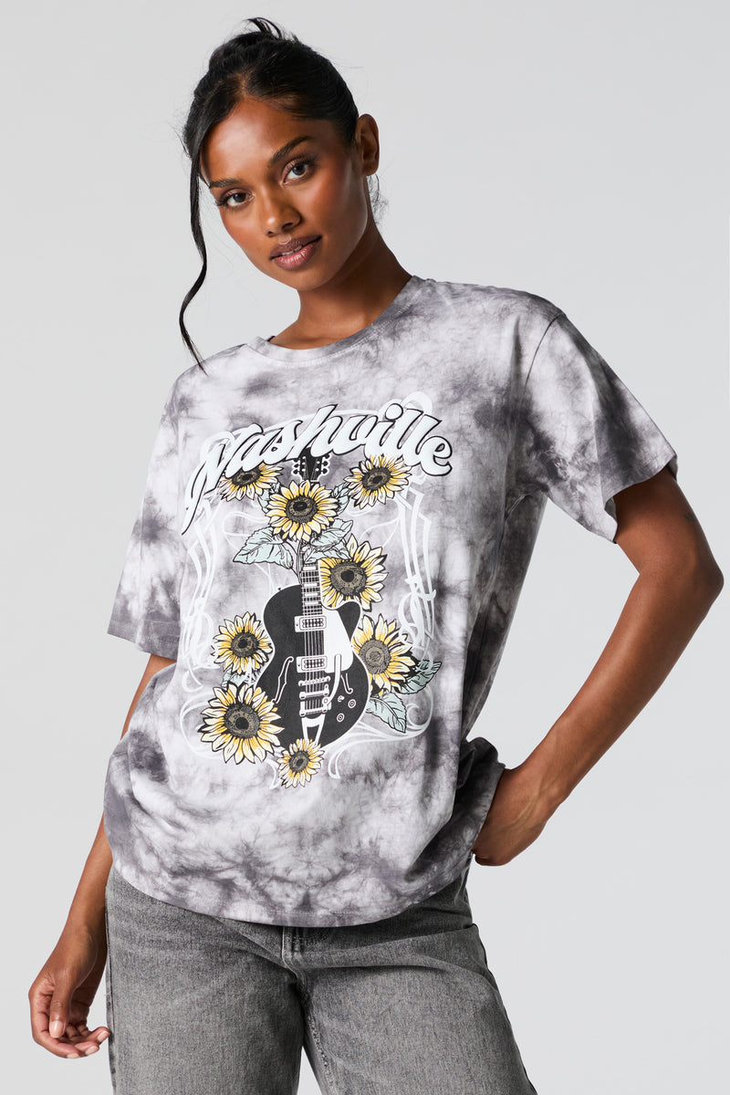 Nashville Graphic Tie Dye Boyfriend T-Shirt