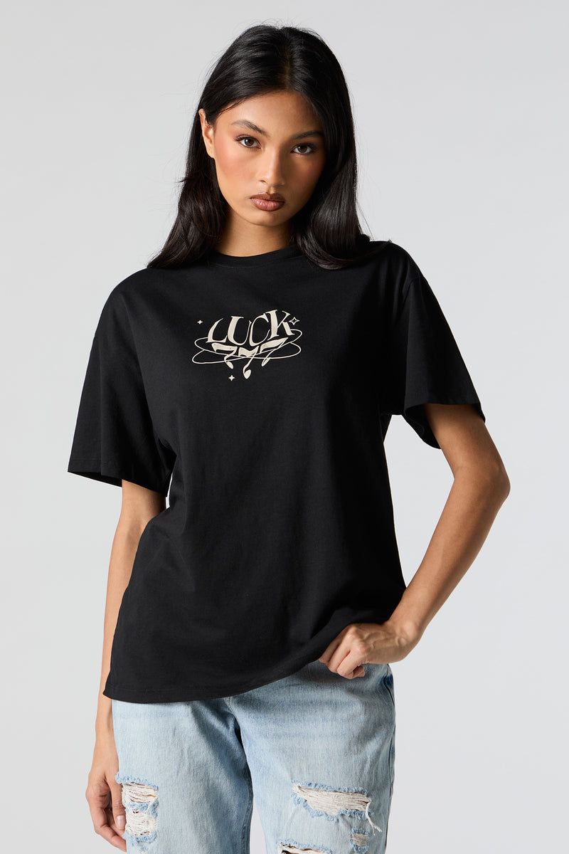 Luck 777 Graphic Boyfriend T-Shirt