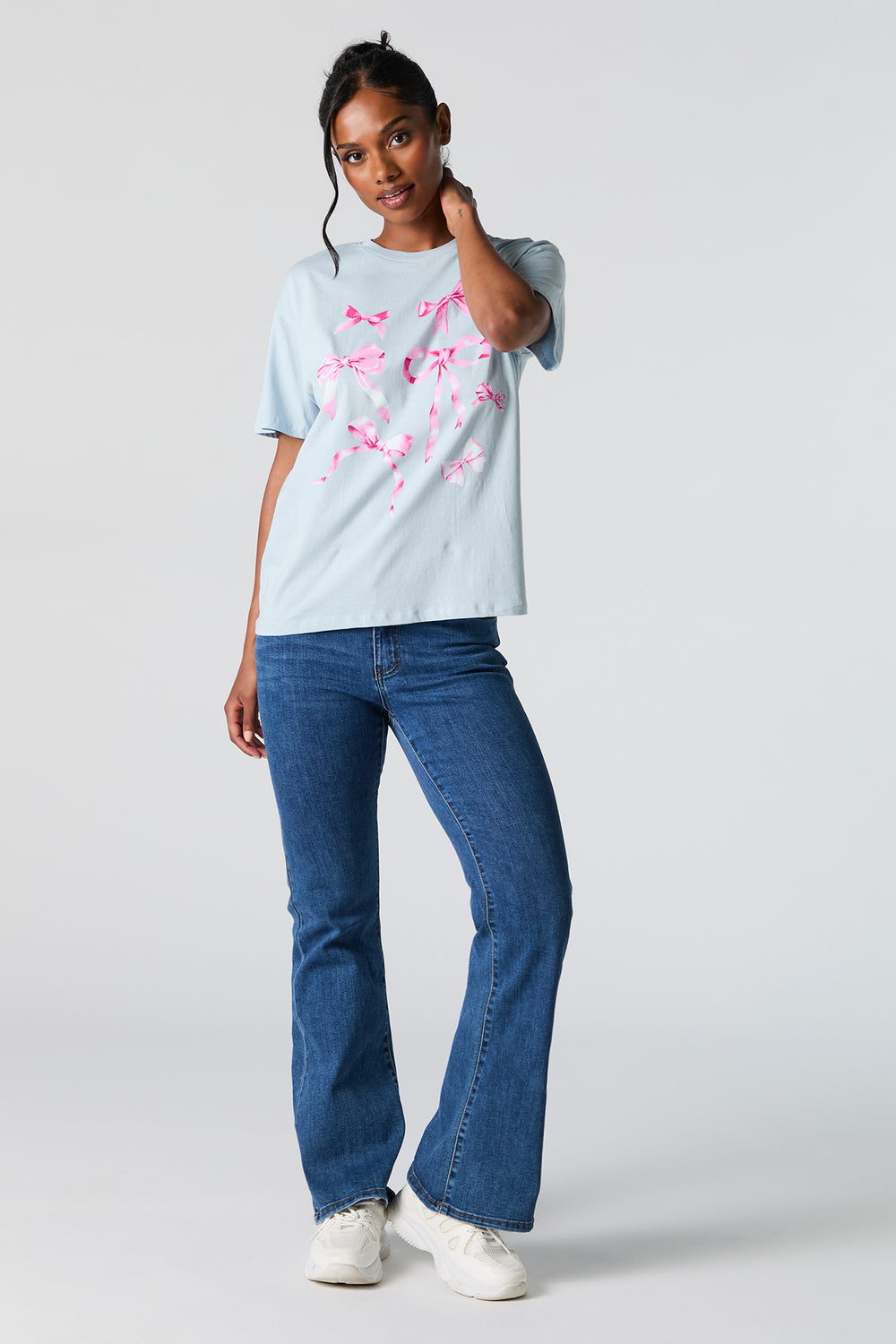 Bow Graphic Boyfriend T-Shirt Bow Graphic Boyfriend T-Shirt 2