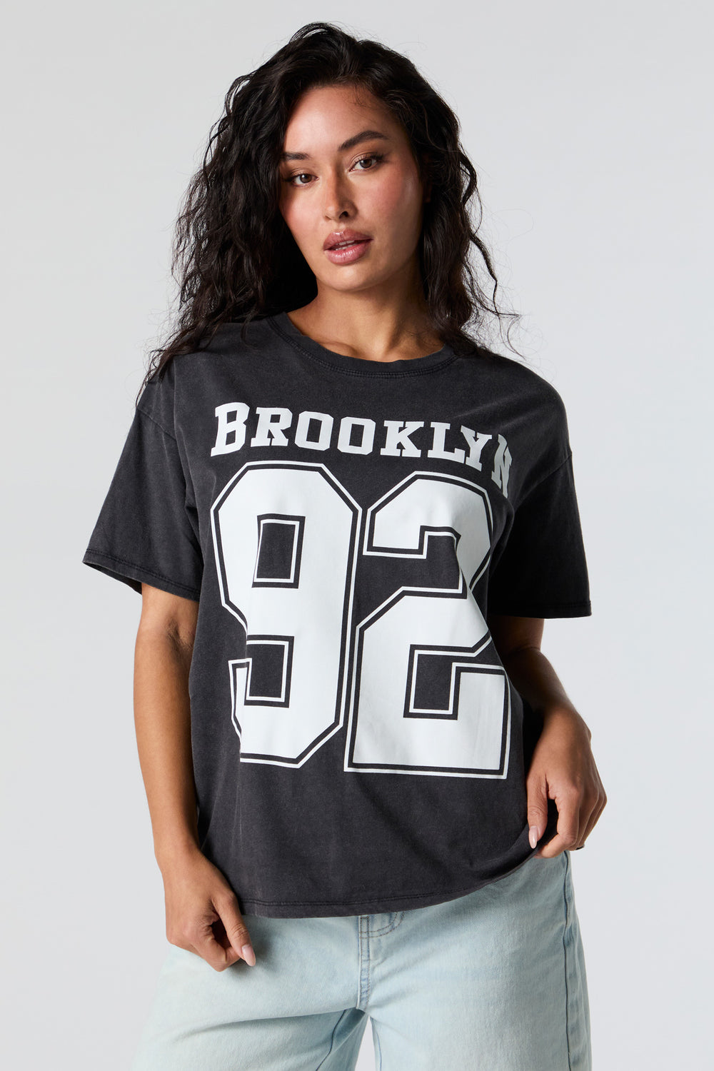 Brooklyn 92 Graphic Boyfriend T-Shirt Brooklyn 92 Graphic Boyfriend T-Shirt 1