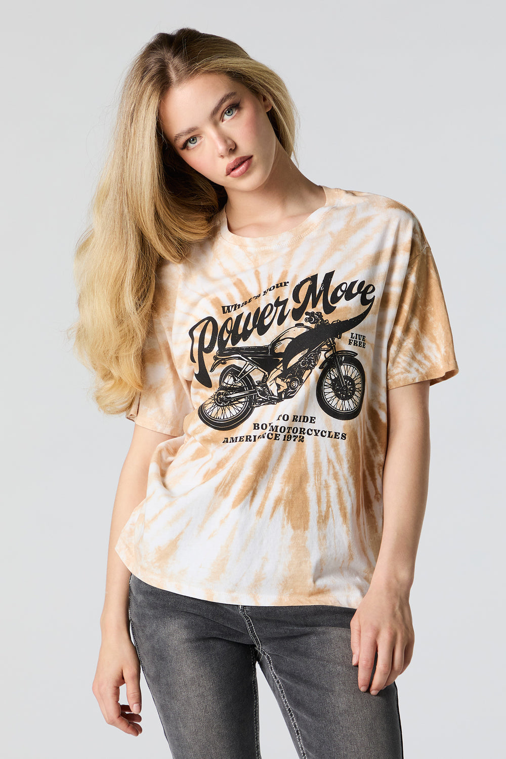 Born to Ride Graphic Tie-Dye T-Shirt Born to Ride Graphic Tie-Dye T-Shirt 1