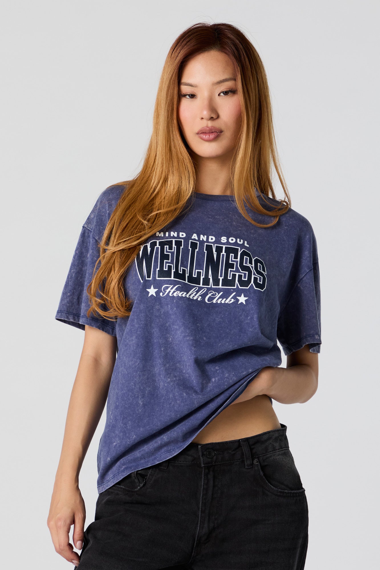 Wellness Club Graphic Washed Boyfriend T-Shirt