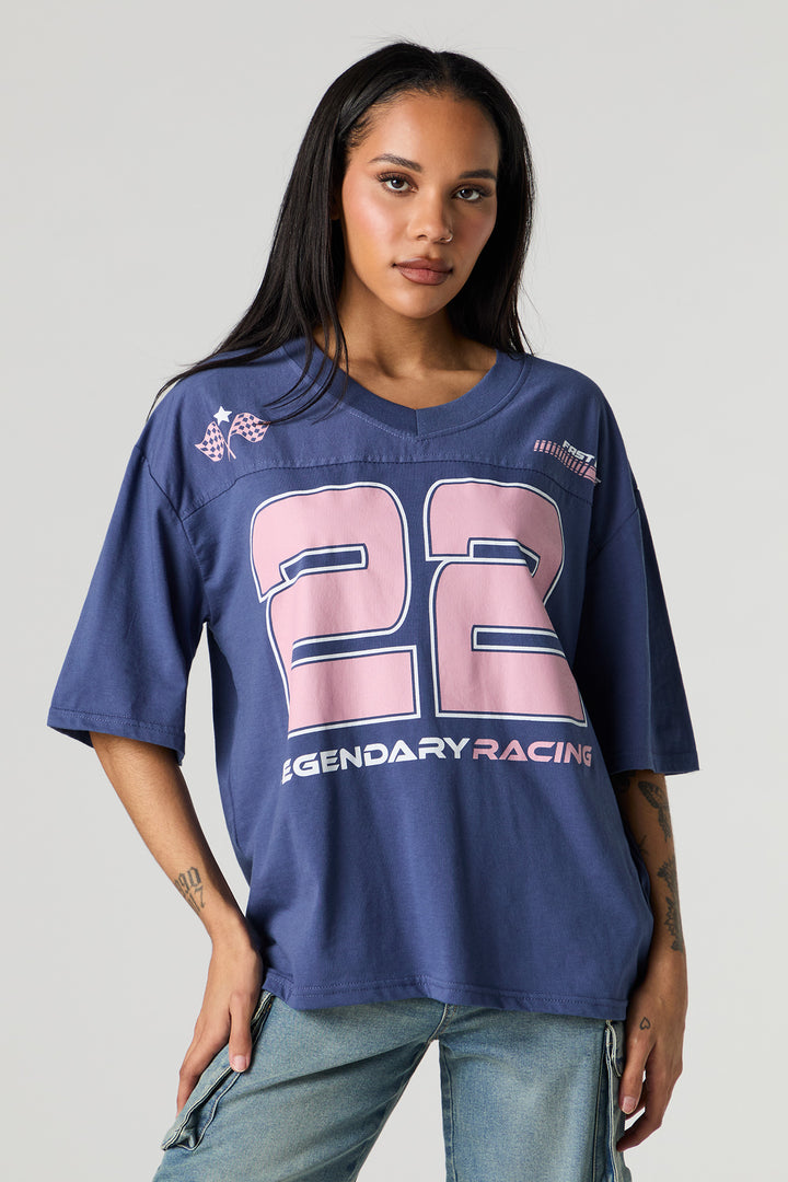 Graphic V-Neck Jersey