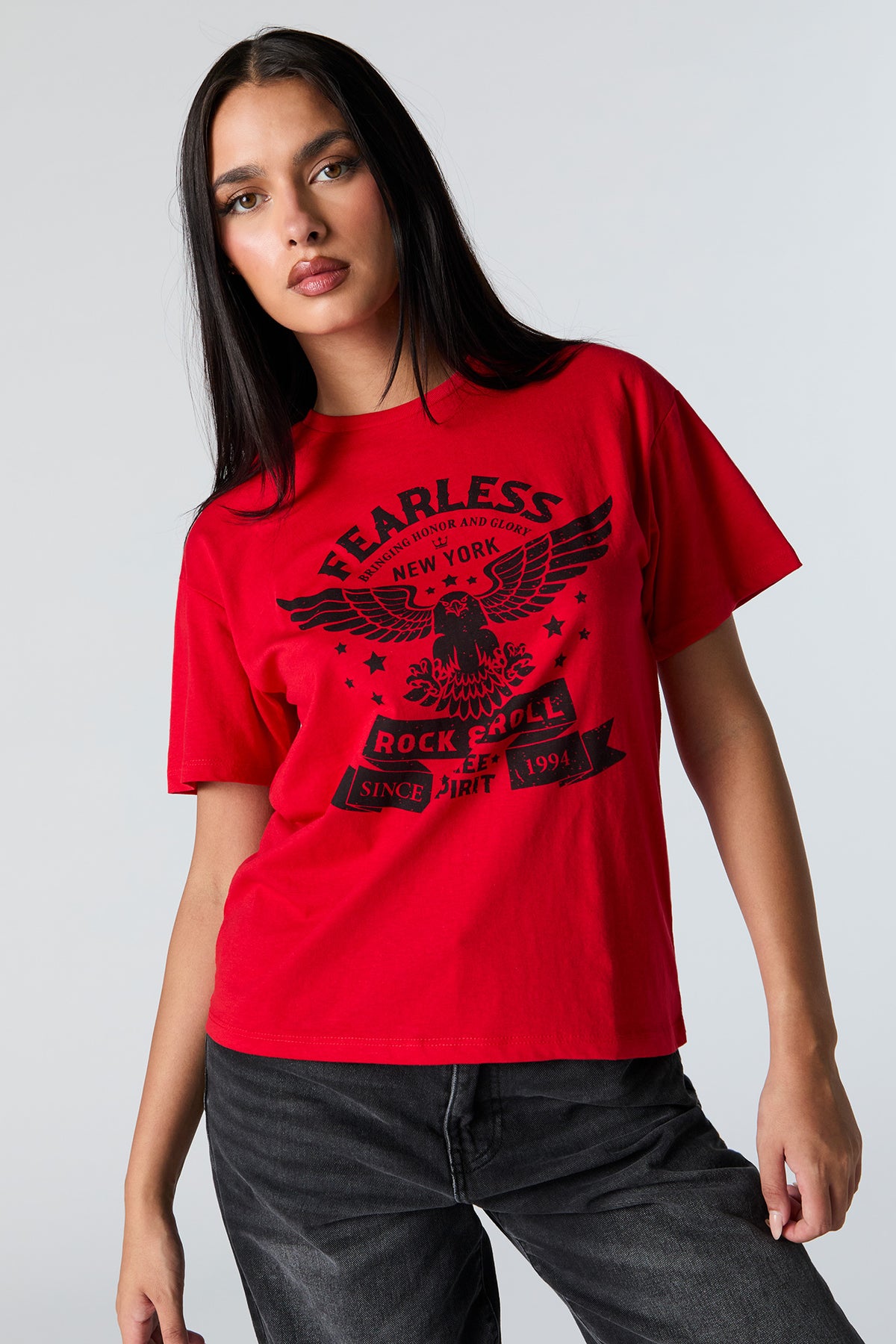 Fearless Graphic Boyfriend T-Shirt