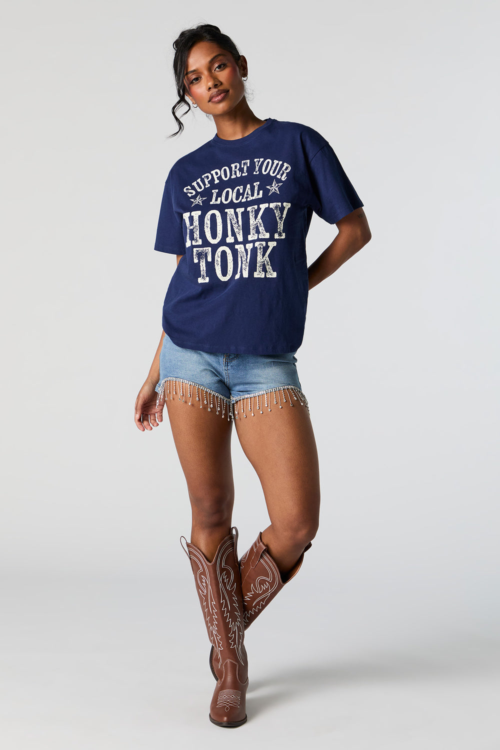 Honky Tonk Graphic Boyfriend T-Shirt Honky Tonk Graphic Boyfriend T-Shirt 2