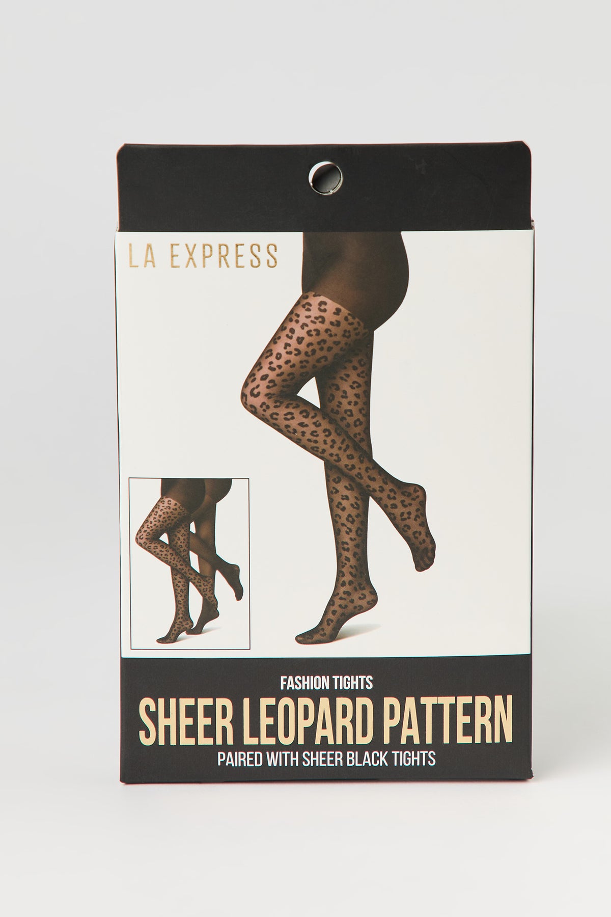 Sheer Pattern Tights (2 Pack) - Leopard