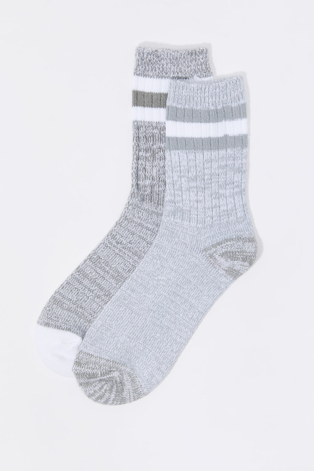 Soft Knit Striped Crew Socks (2 Pack) Soft Knit Striped Crew Socks (2 Pack) 3