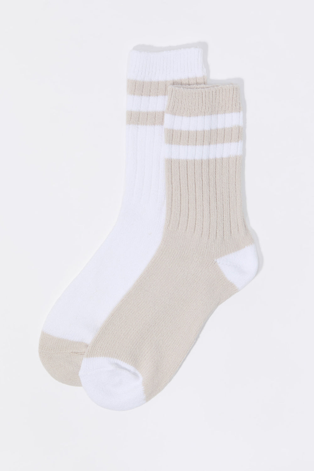 Soft Knit Striped Crew Socks (2 Pack) Soft Knit Striped Crew Socks (2 Pack) 4