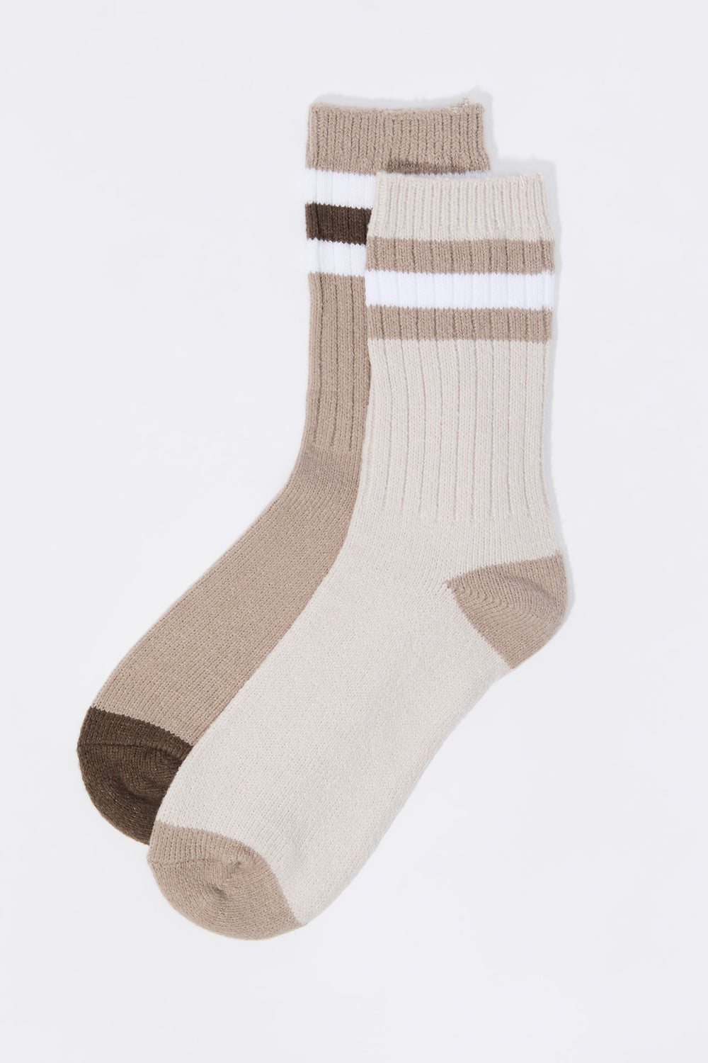 Soft Knit Striped Crew Socks (2 Pack) Soft Knit Striped Crew Socks (2 Pack) 5