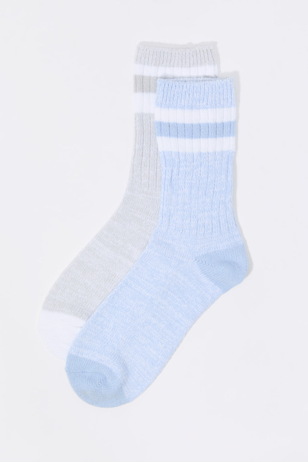 Soft Knit Striped Crew Socks (2 Pack) Soft Knit Striped Crew Socks (2 Pack) 6