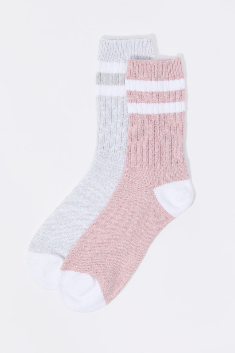 Soft Knit Striped Crew Socks (2 Pack) Soft Knit Striped Crew Socks (2 Pack) 7