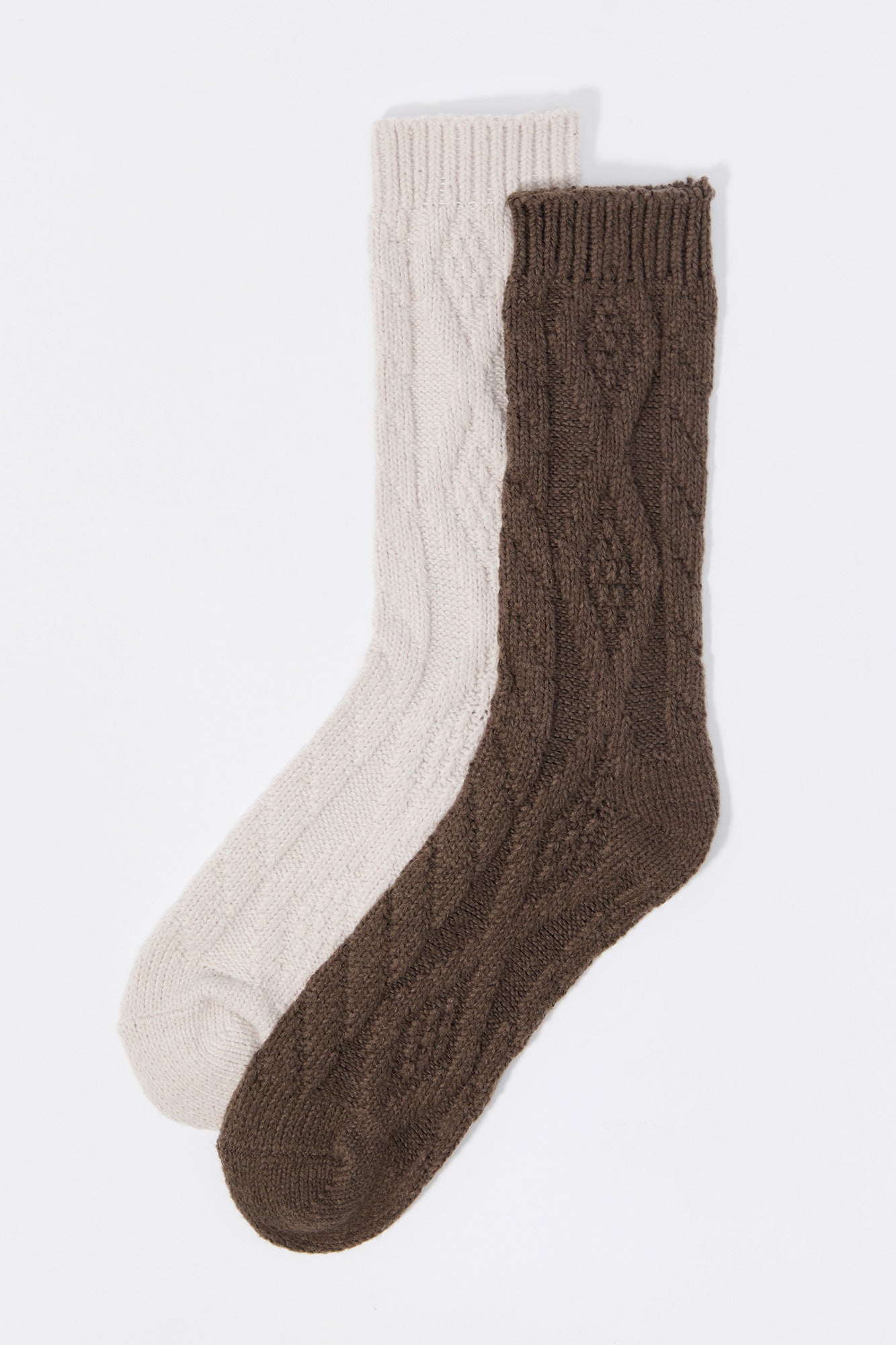 Soft Cable Knit Socks (2 Pack)