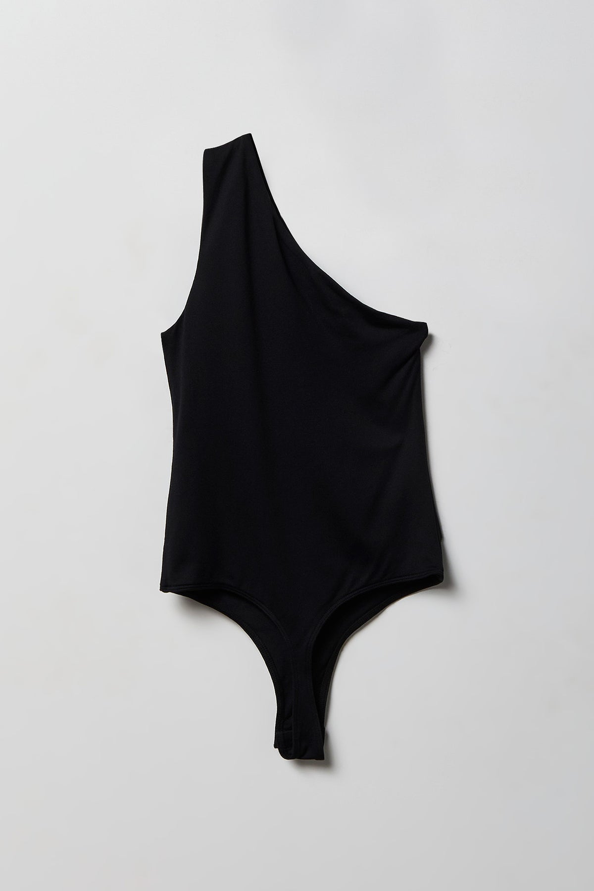 Alt View 5. Soft Contour One Shoulder Bodysuit - Black