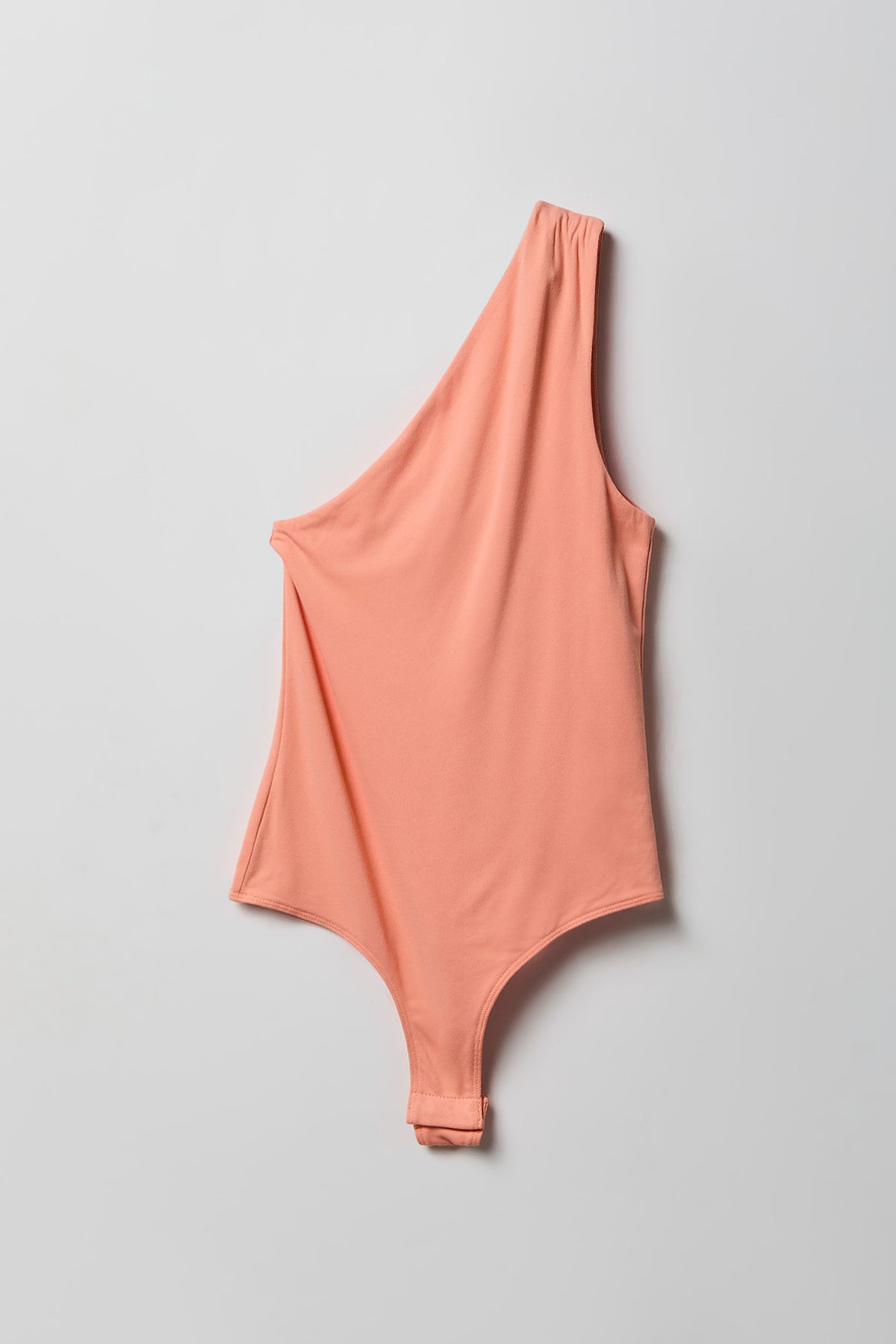 Alt View 4. Soft Contour One Shoulder Bodysuit - Coral