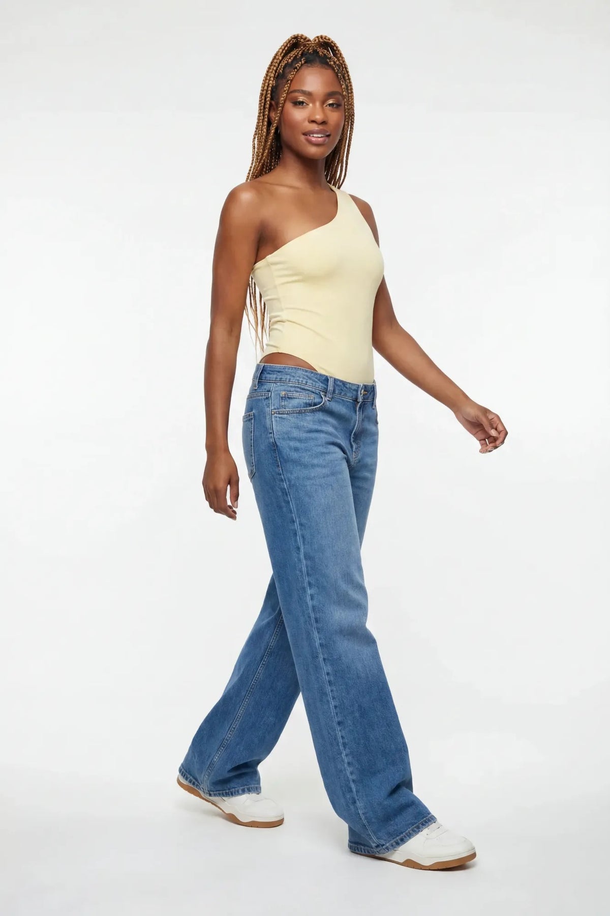 Alt View 3. Soft Contour One Shoulder Bodysuit - Yellow