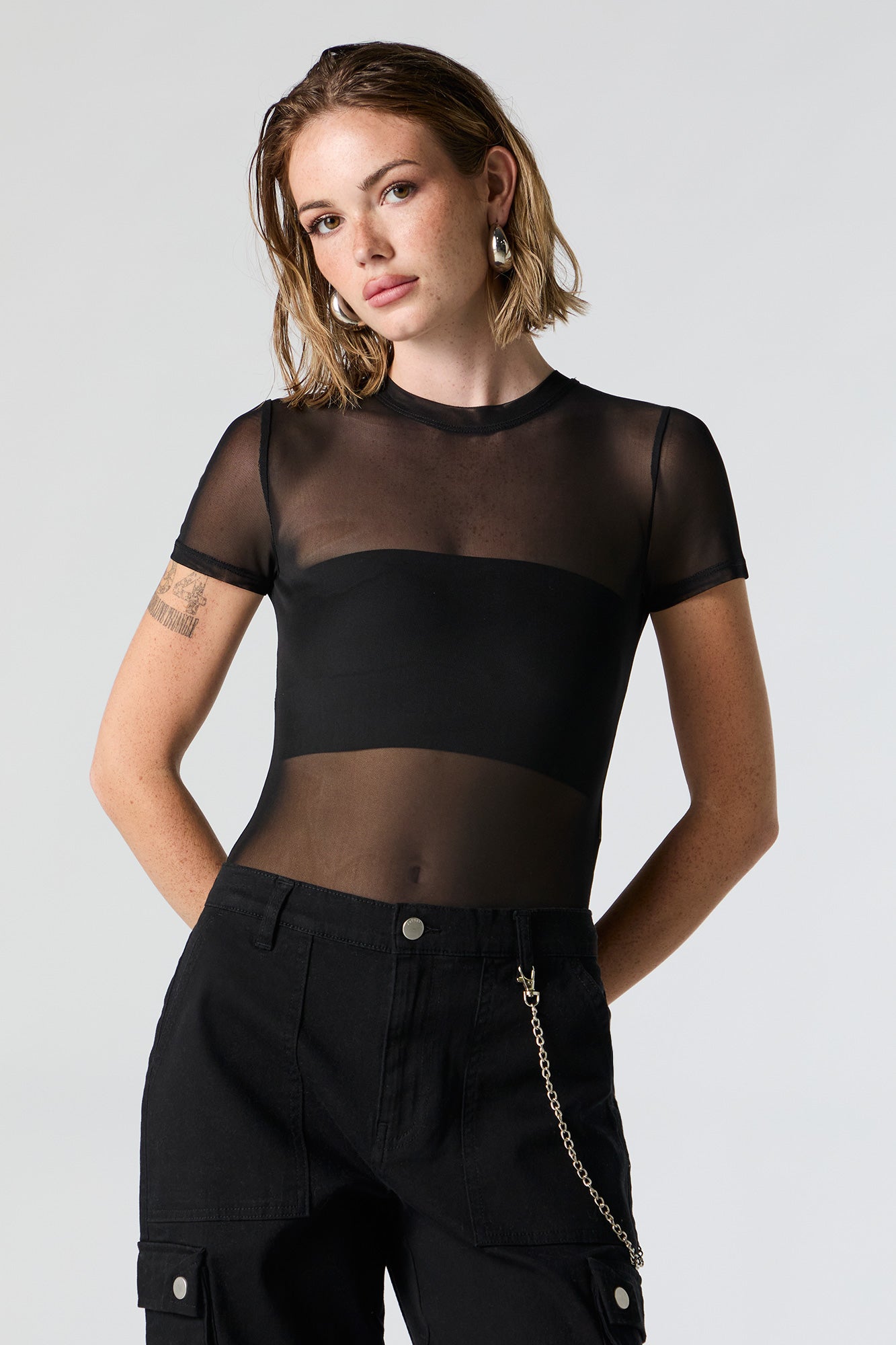 Mesh Short Sleeve Bodysuit