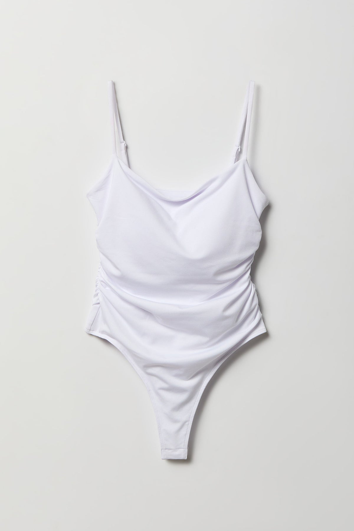 Alt View 4. Contour Scoop Neck Bodysuit - White