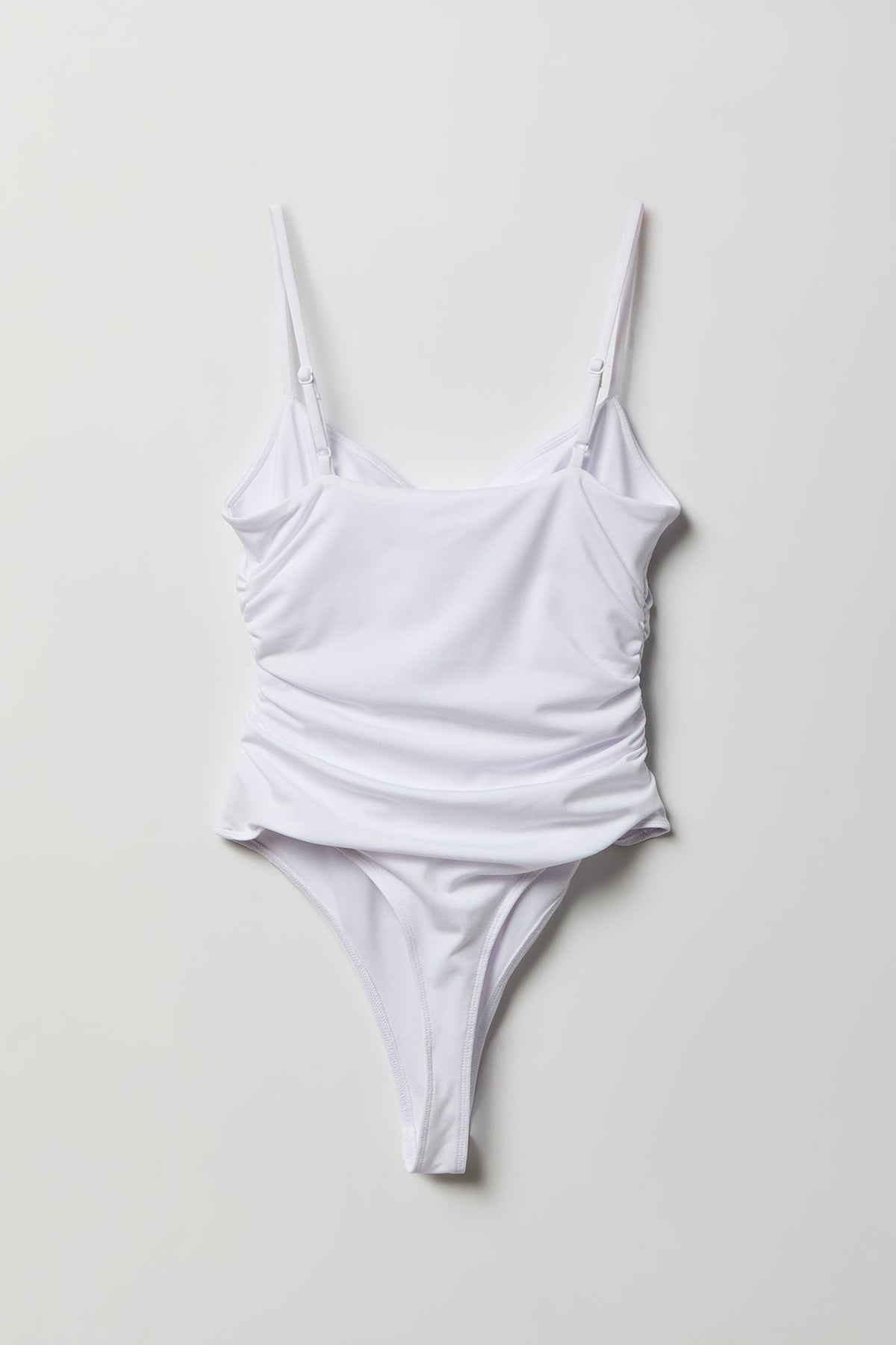 Alt View 5. Contour Scoop Neck Bodysuit - White