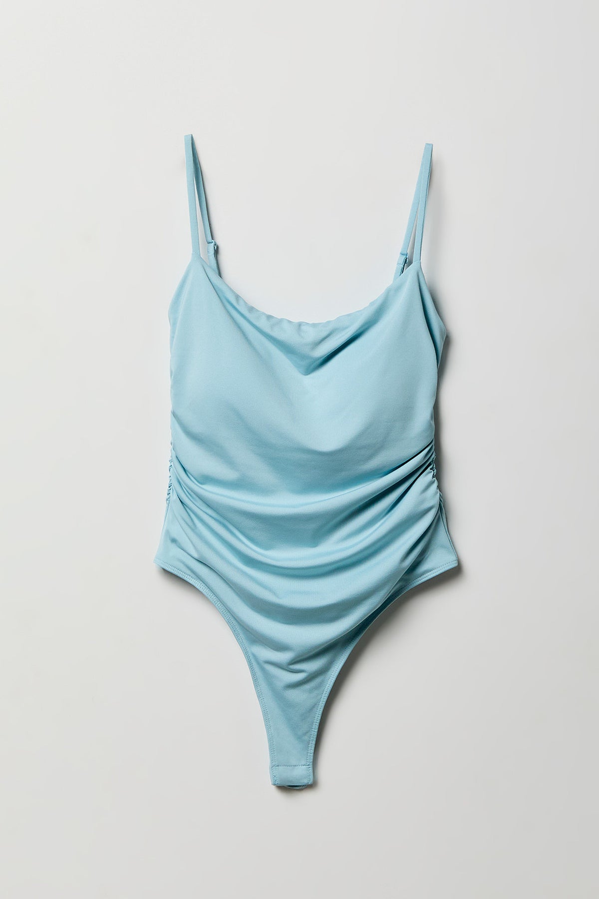 Alt View 4. Contour Scoop Neck Bodysuit - Blue