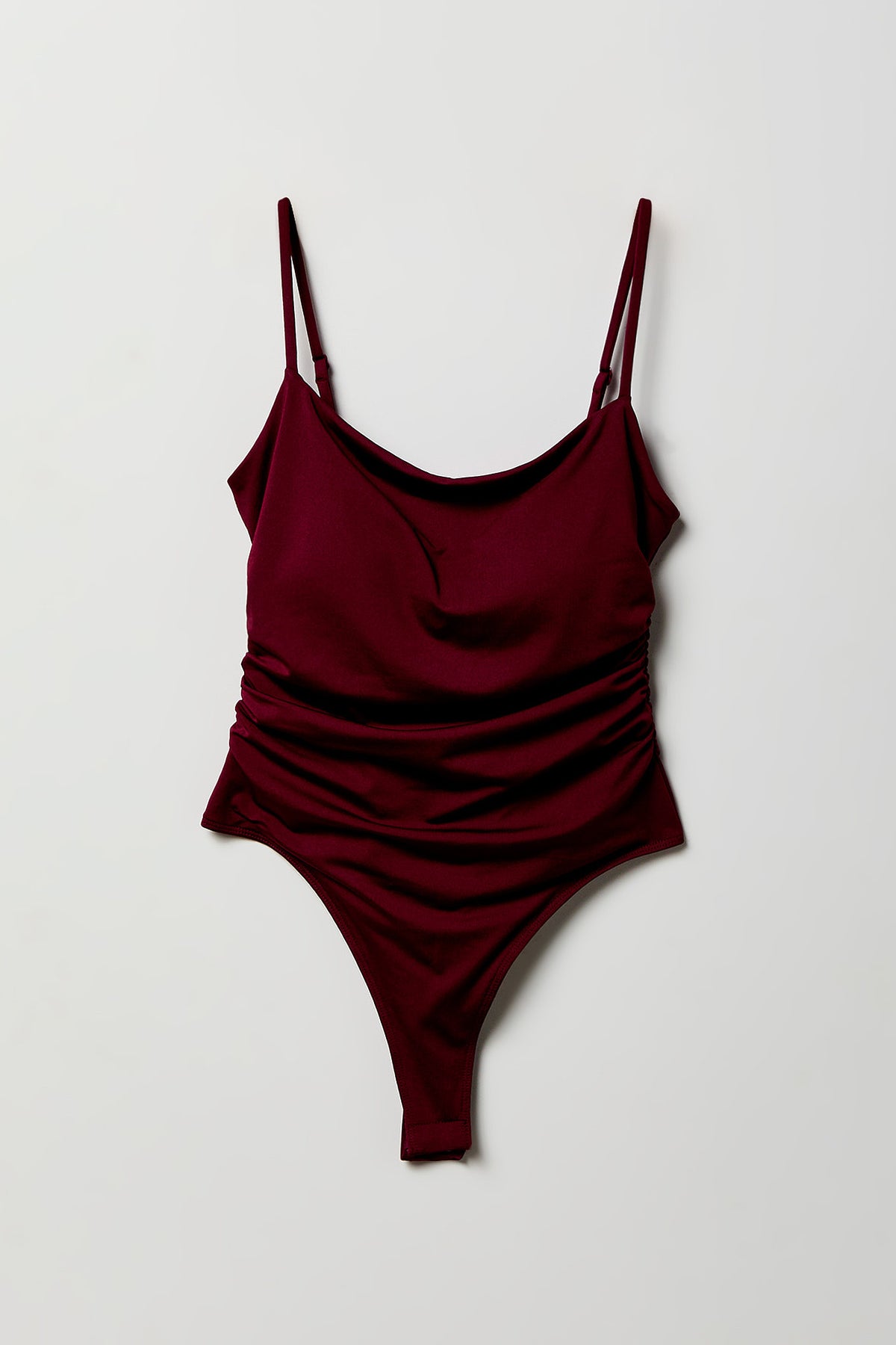 Alt View 4. Contour Scoop Neck Bodysuit - Burgundy