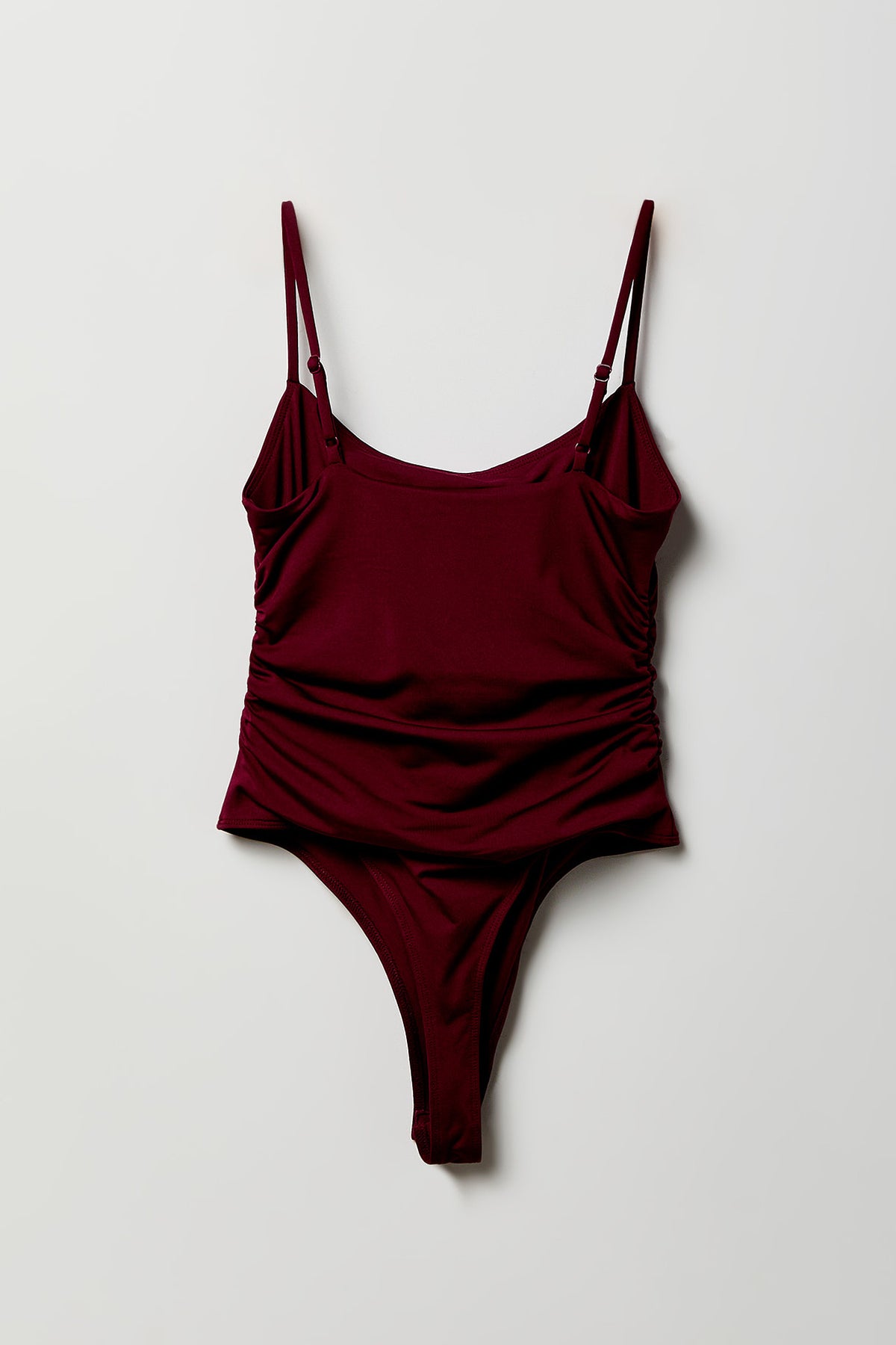 Alt View 5. Contour Scoop Neck Bodysuit - Burgundy