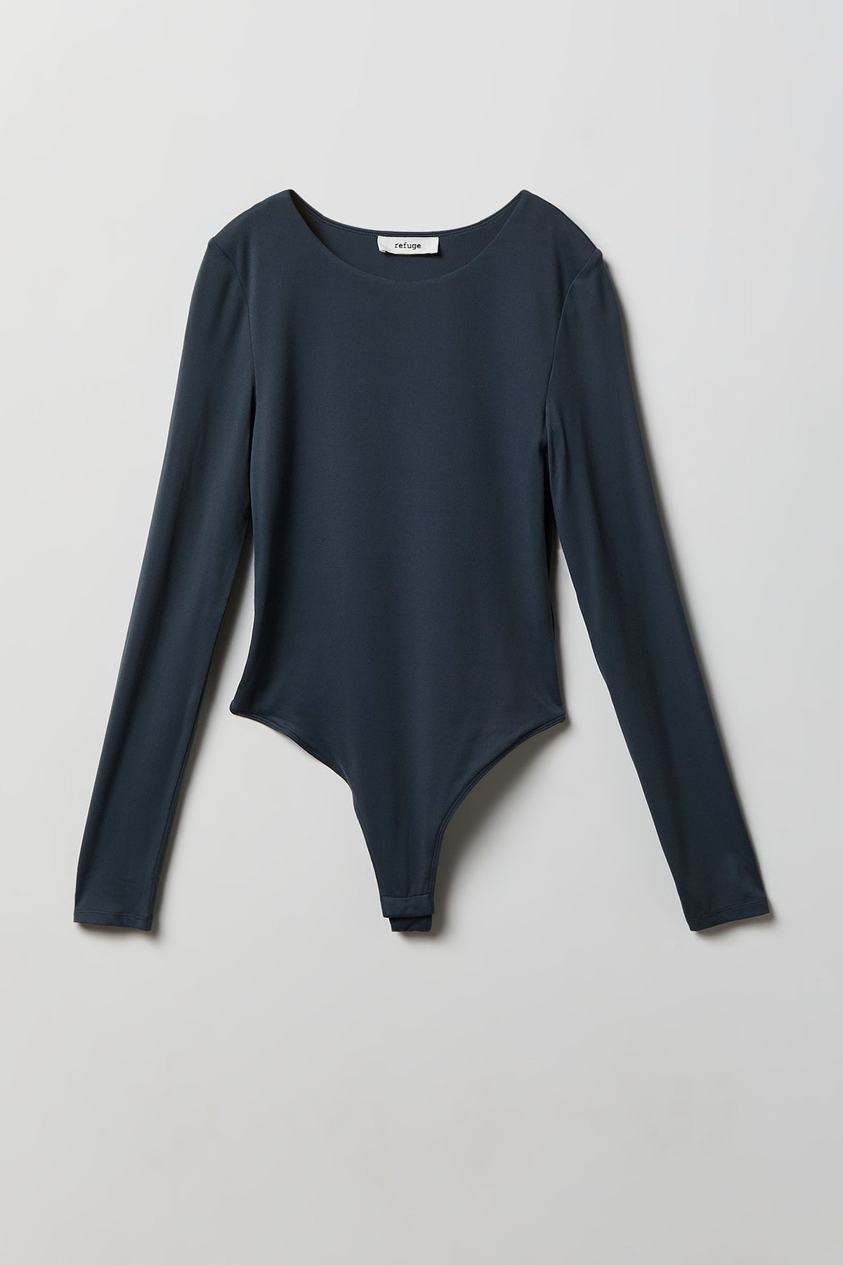 Luxe Heavy Contour Long Sleeve Bodysuit - Dark Grey