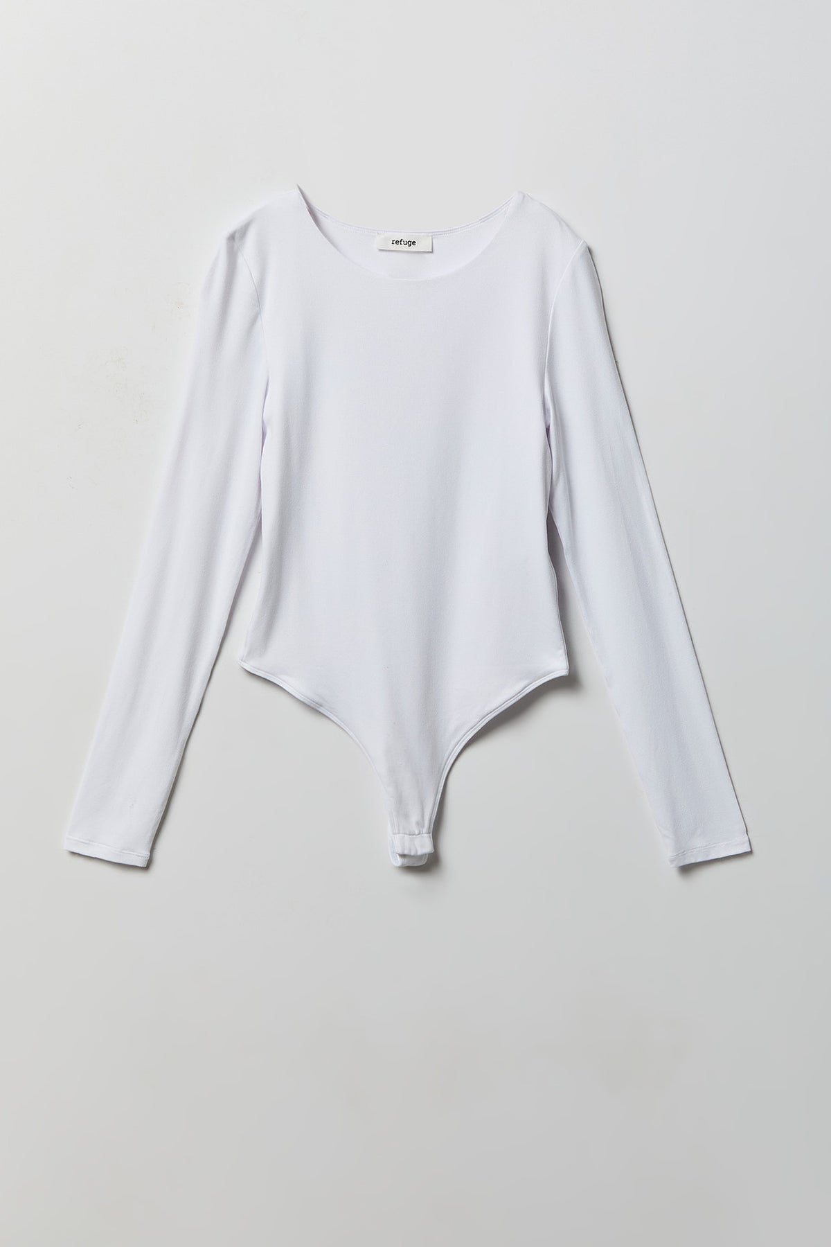 Luxe Heavy Contour Long Sleeve Bodysuit - White