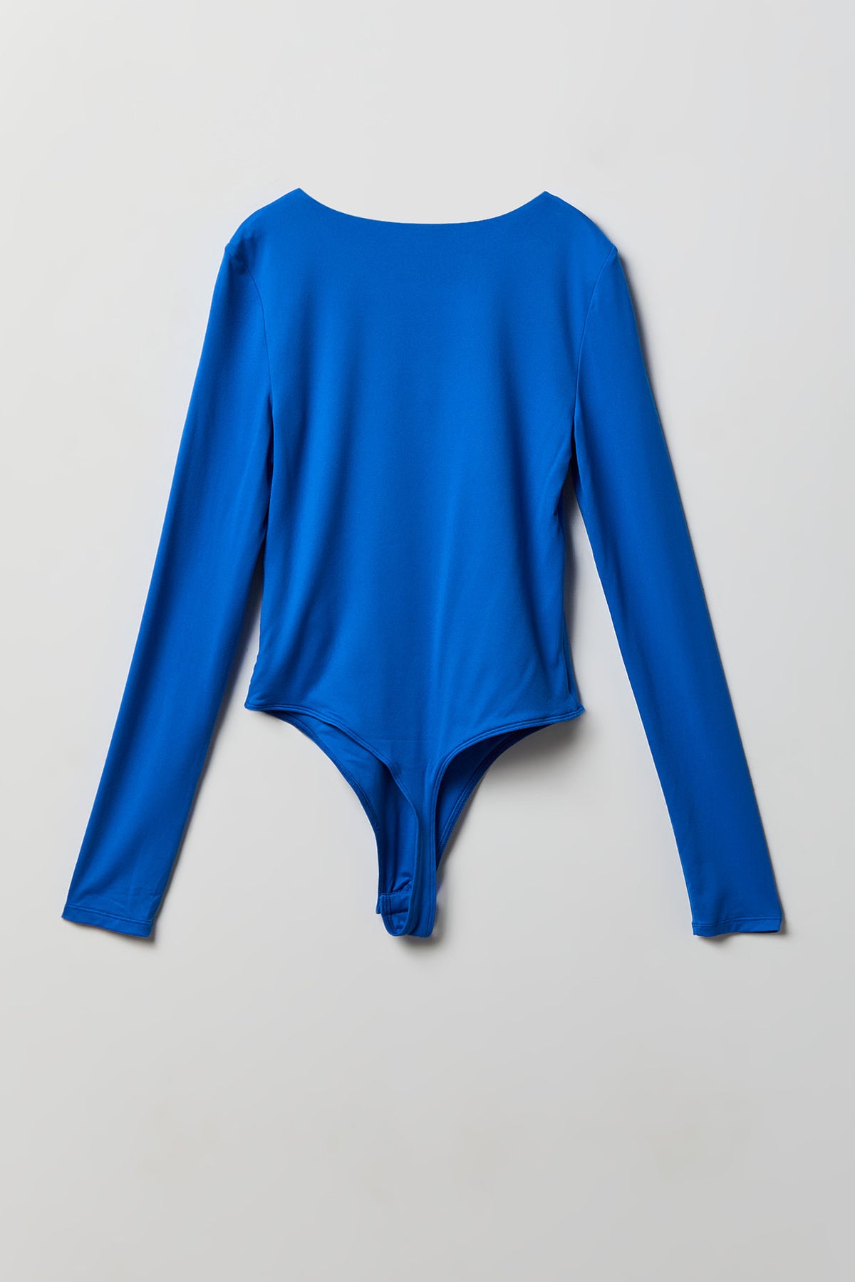 Alt View 2. Luxe Heavy Contour Long Sleeve Bodysuit - Royal Blue