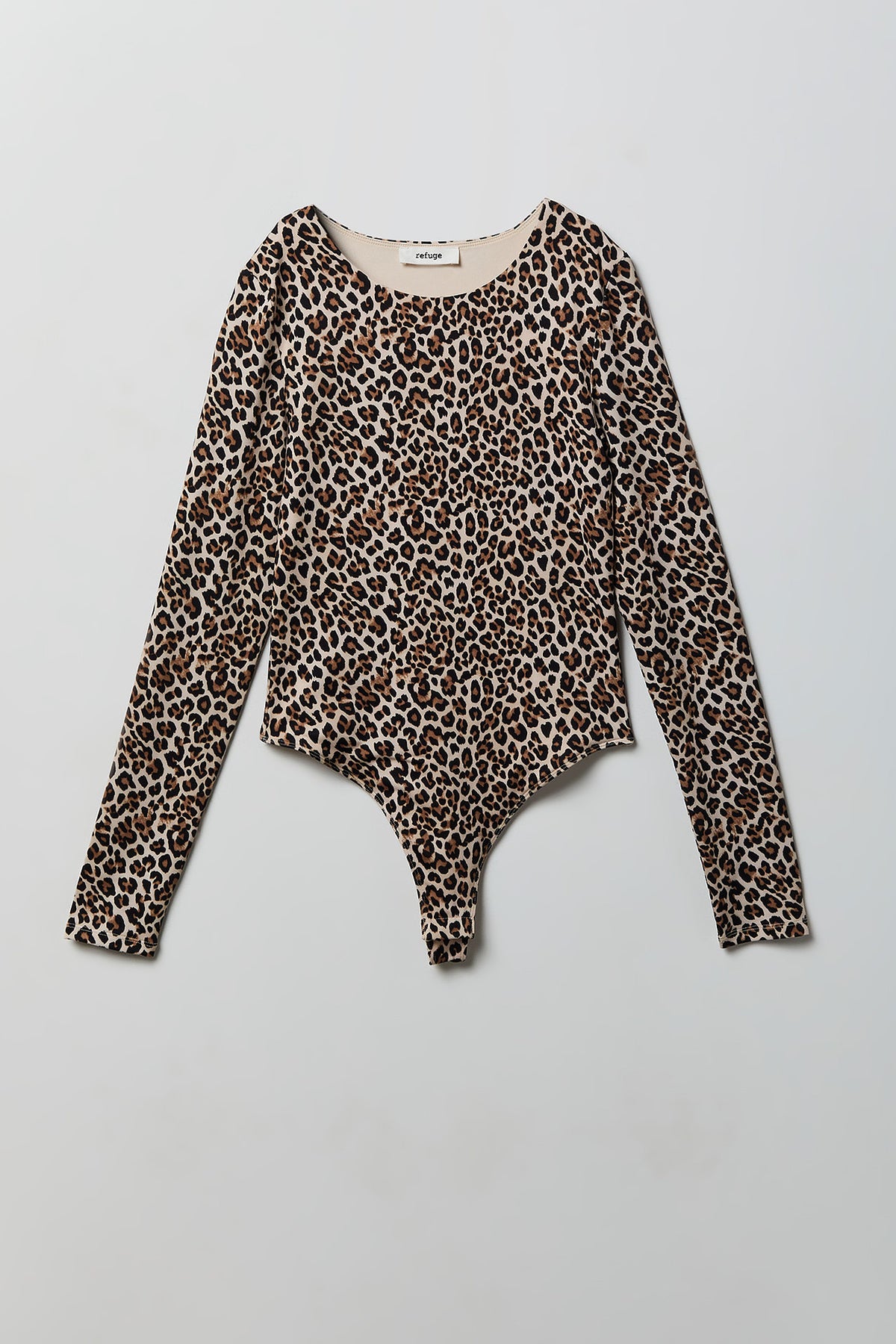 Luxe Heavy Contour Long Sleeve Bodysuit - Leopard